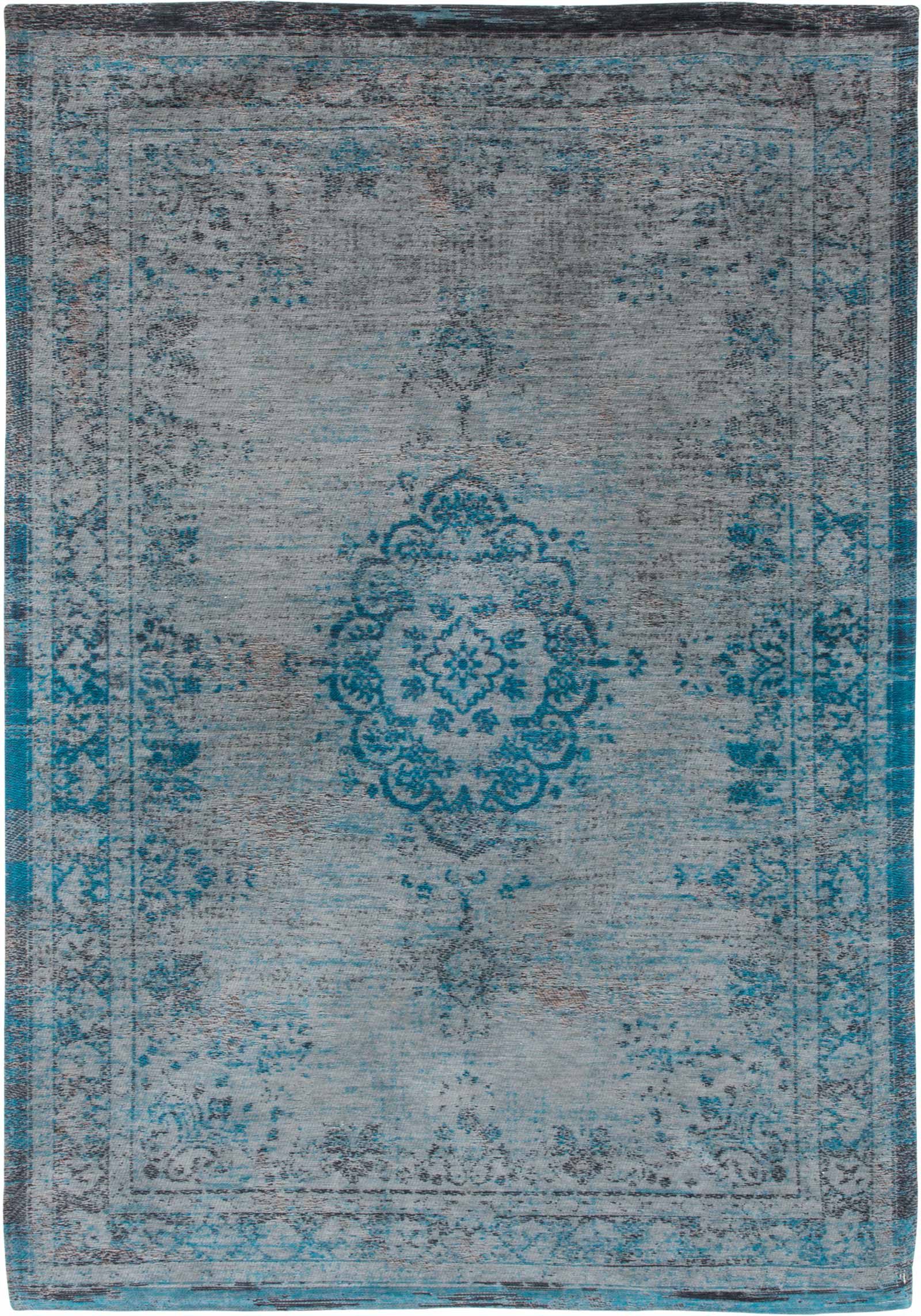 rugs Louis De Poortere CA 8255 Fading World Medaillon Grey Turquoise