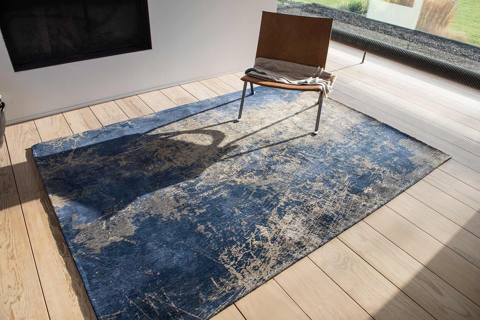 rugs Louis De Poortere CA 8629 Mad Men Cracks Abyss Blue interior 2