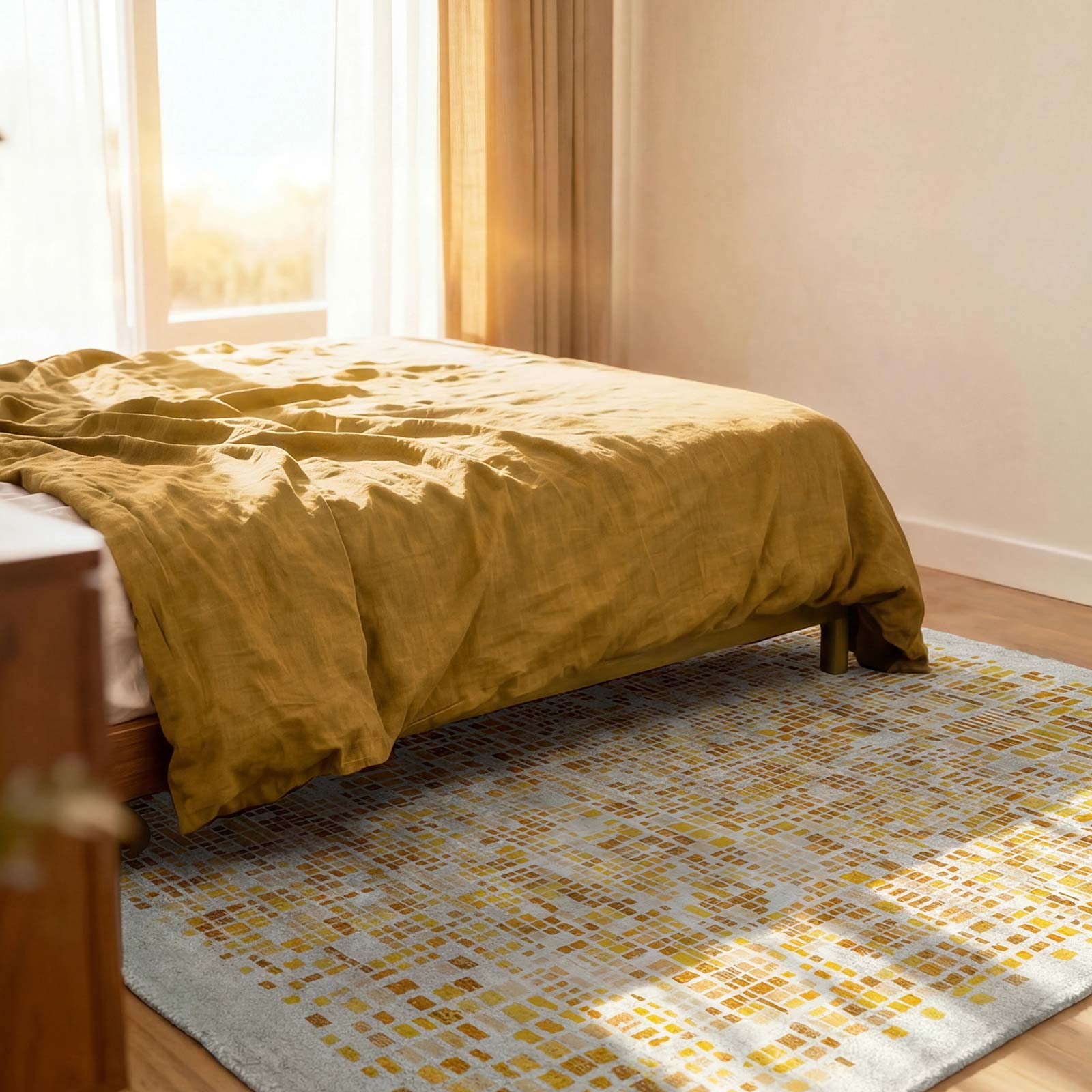Louis De Poortere rug Gallery 2095 Cubik Noon interior