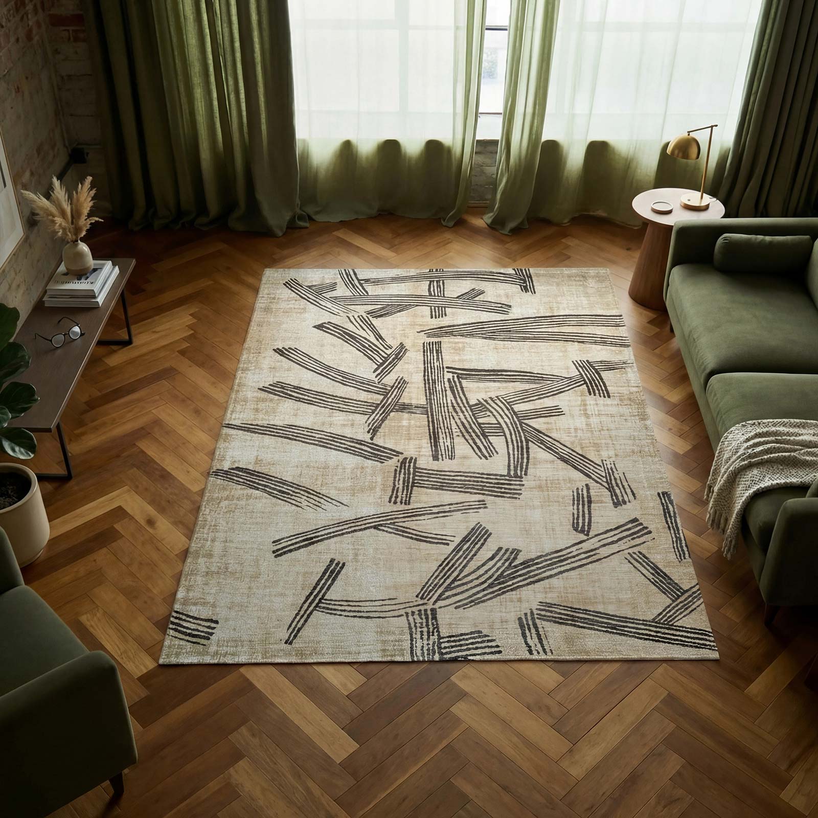 Louis De Poortere rug Meditation 2067 Kanji Slate interior