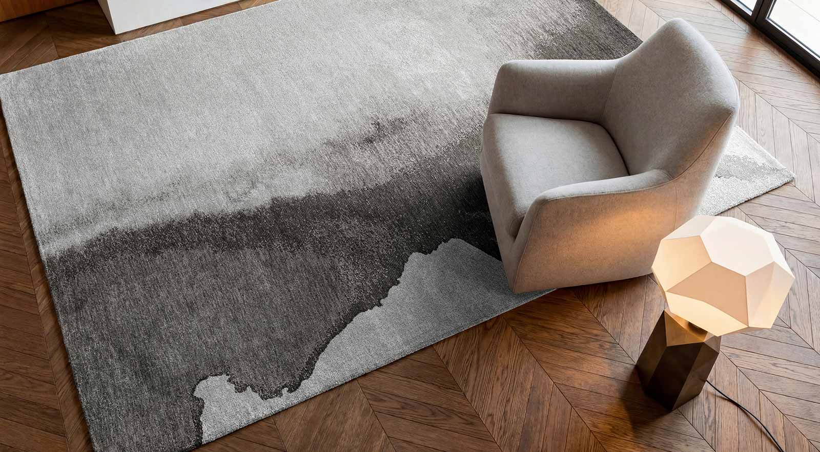Louis De Poortere rug Meditation 2083 Lagoon Black Shadow interior 2
