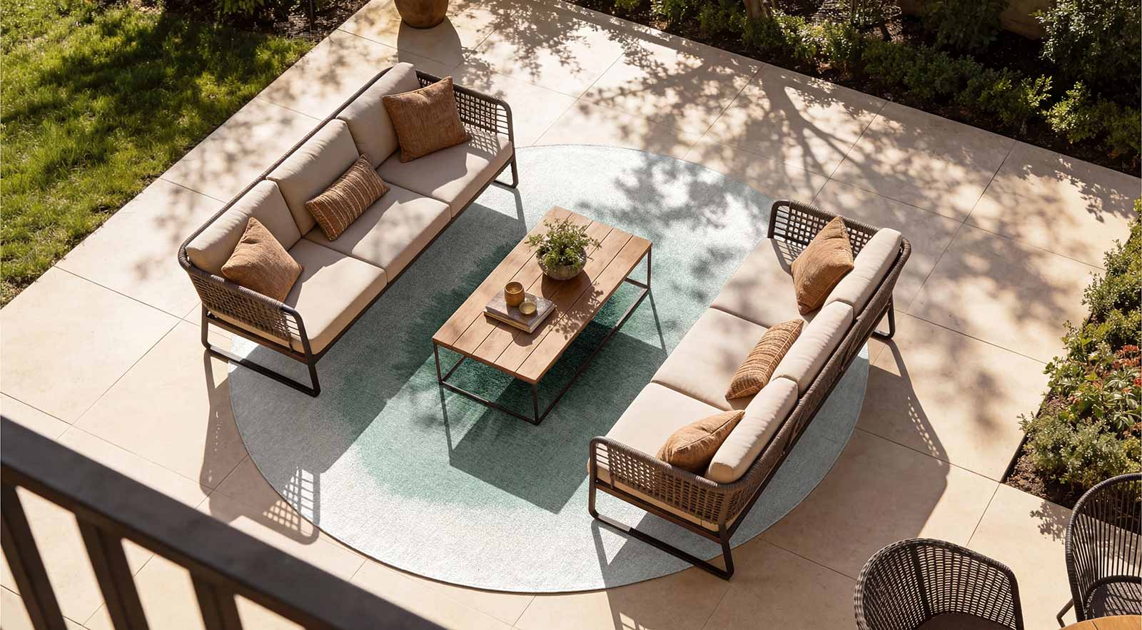 Louis De Poortere rug Meditation 2104 Drop Green Day outdoor